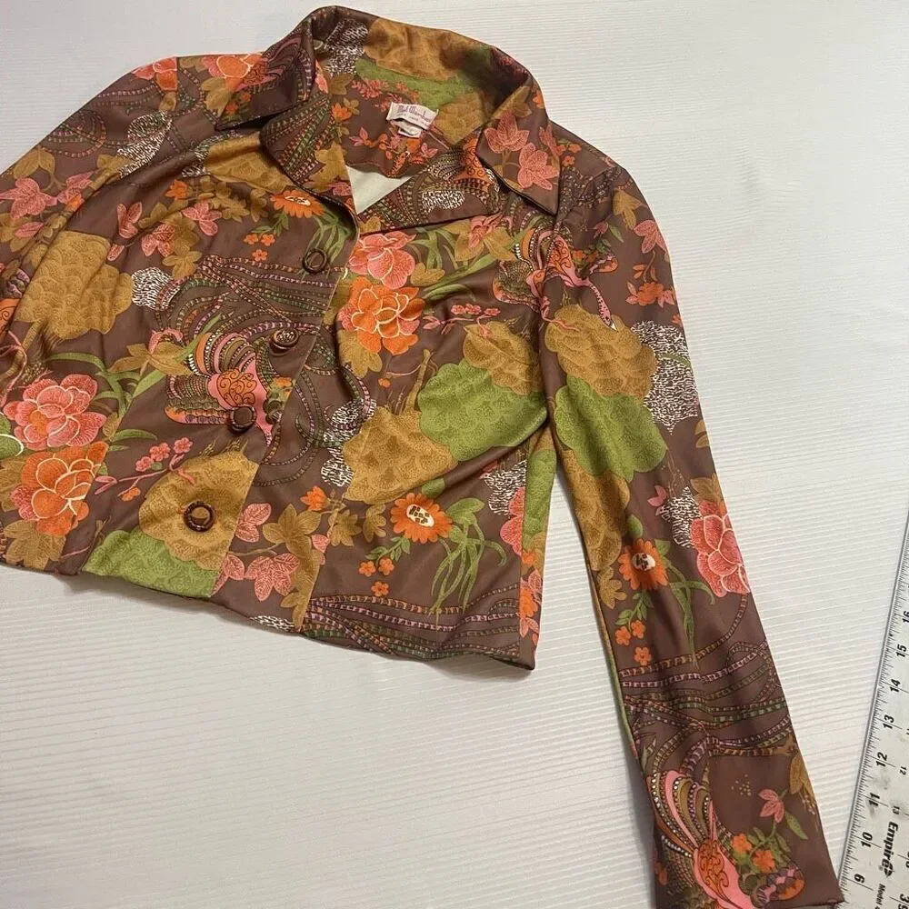 Mel Warshaw Vintage Floral 60s Retro Dress Size 12